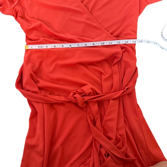 Lauren Ralph Lauren Orange Long-Sleeve Shavilya Jersey Dress 14P Career Cocktail - Picture 10 of 11
